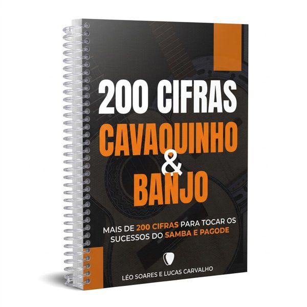 Capa da apostila de Cifras para cavaquinho e banjo, 200 cifras, Léo Soares
