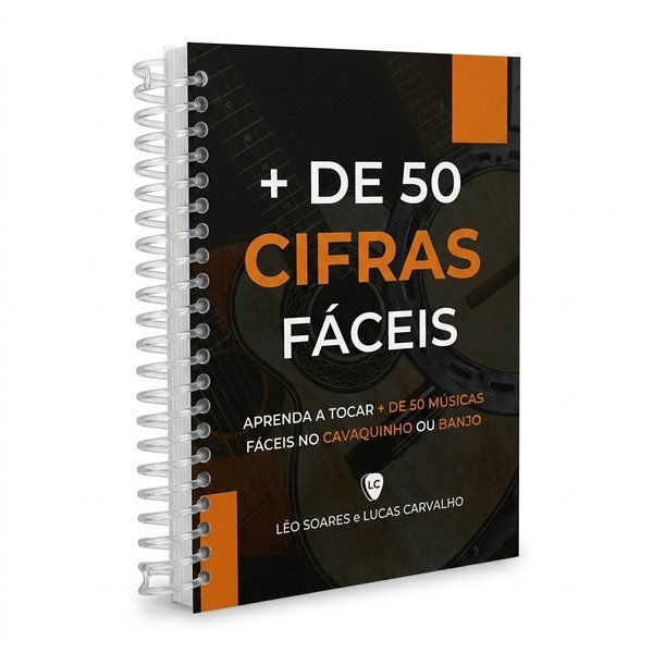 Capa da apostila + De 50 Cifras Fáceis para cavaquinho e banjo