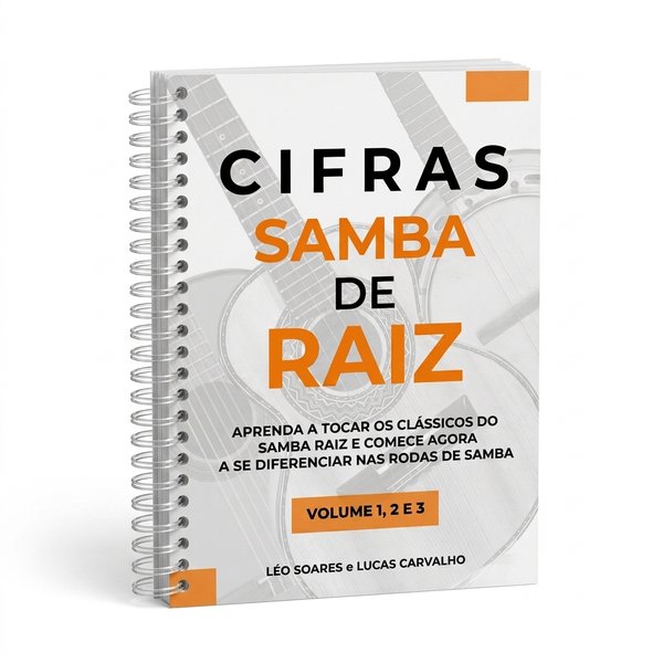 Capa da apostila Cifras Samba de Raiz, volumes 1, 2 e 3